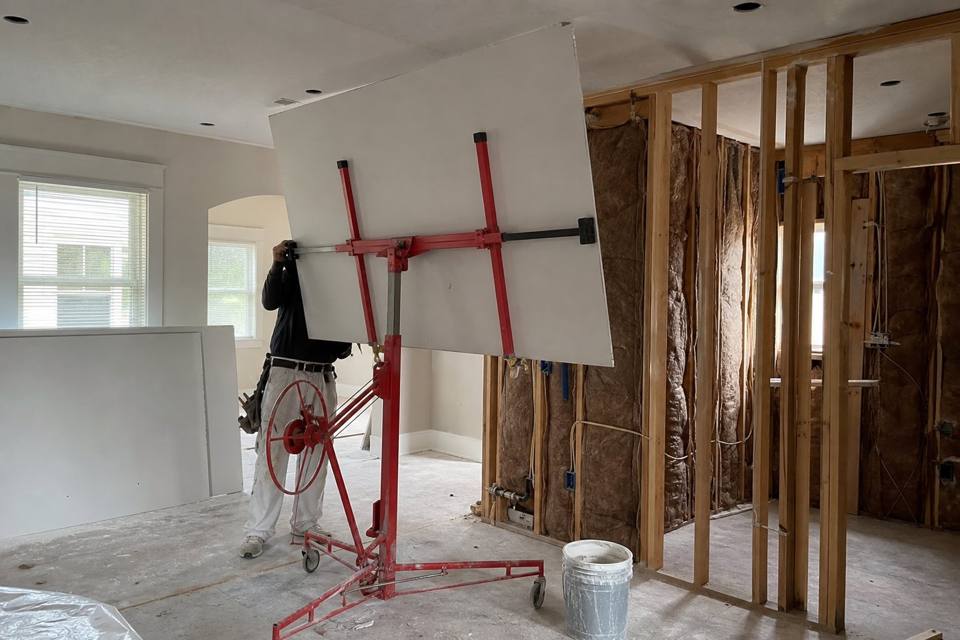 Drywall installation in a Florida home remodel for Vero Beach drywall projects